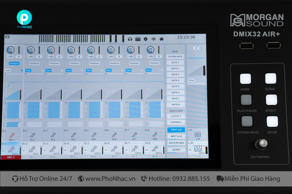 Morgan Sound DMIX32 AIR+ 10 inch - CPU Samsung 4418 - DSP 21569 - Ảnh 7