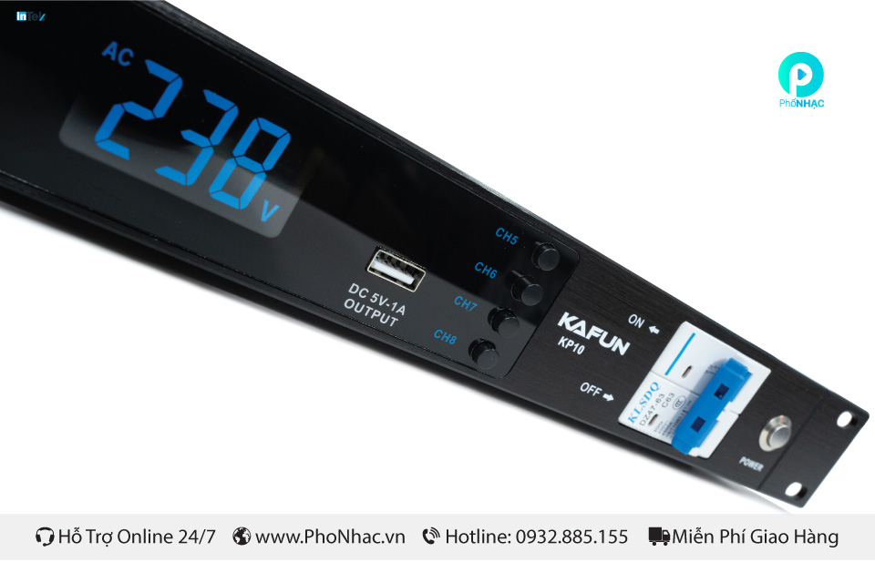 Quản Lý Nguồn KAFUN KP10 – Bảo Vệ An Toàn Cho Dàn Âm Thanh - Ảnh 2
