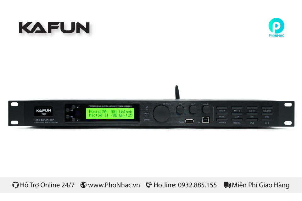 Vang Số KAFUN K500 – Chuẩn Mực Xử Lý Âm Thanh Cao Cấp, Chống Hú Hiệu Quả